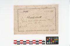 Etikett zu Keramikgefäß (NHMW-PRAE-003498)